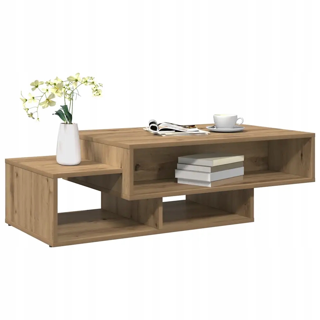 Konferenční stolek dub artisan 105x55x32 cm kompozitní dřevo Hnědá 856671