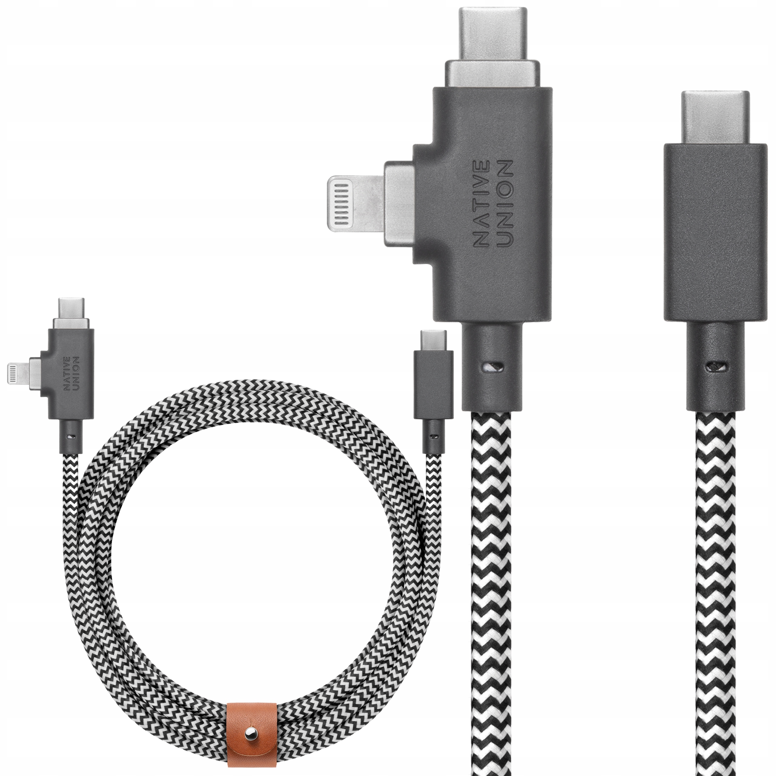 Native Union Belt Duo Pro Kabel Usb-c na Usb-c Lightning 240W 2.4m