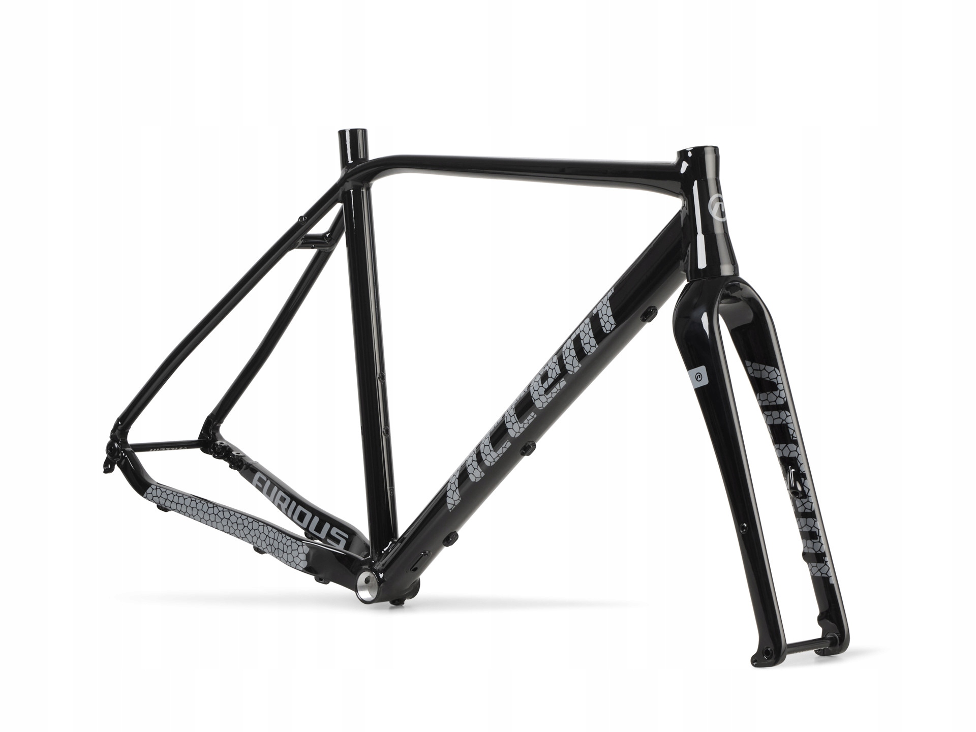 Rám Accent gravel Furious Pro black pave set (karbonová vidlice, kormidla), L