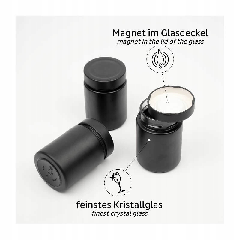 FM-192-BBB-SM - МАГНИТНЫЕ КОНТЕЙНЕРЫ ДЛЯ СПЕЦИЙ 3 ШТ. ЧЕРНЫЙ