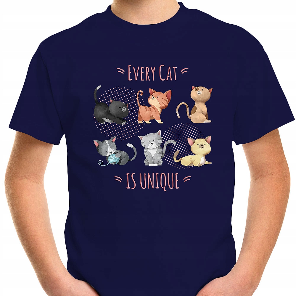T-SHIRT KOSZULKA DLA DZIECKA KOTY KOTKI 164 SUPER JAKOŚĆ