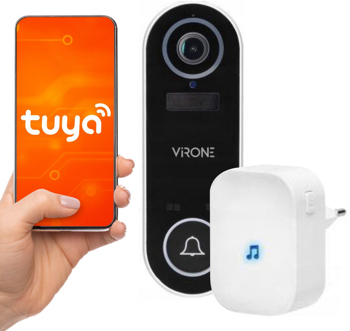 Bezdrôtový WiFi videozvonček Tuya Virone VDB-1 s kamerou Full Hd