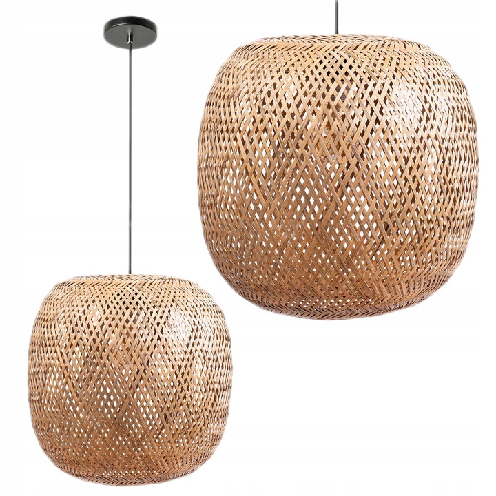 Závěsná Lampa Boho Přírodní Hnědá Bambusová Toolight APP1326-1CP