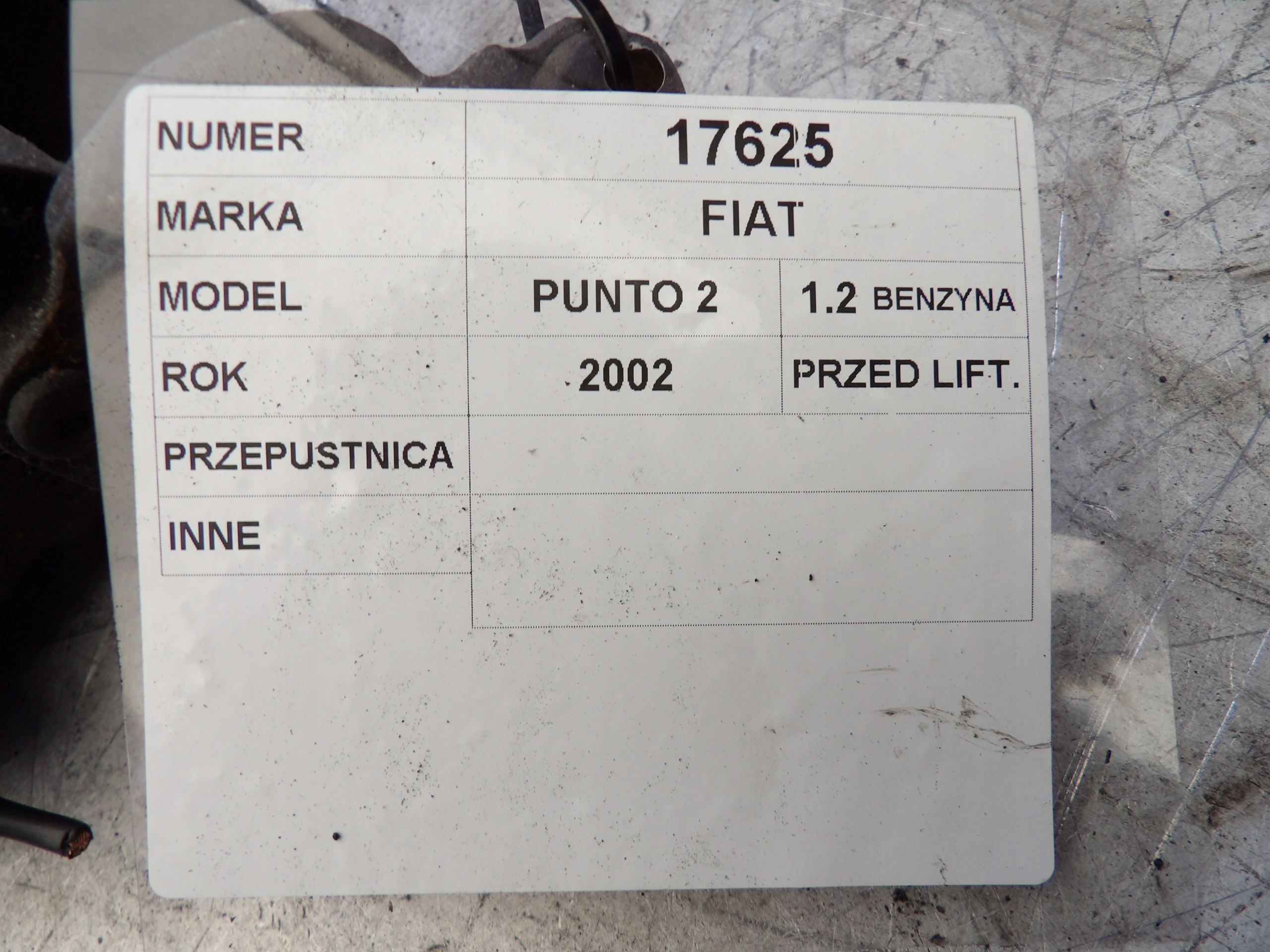 Fiat Punto II Valvola a farfalla 1,2B