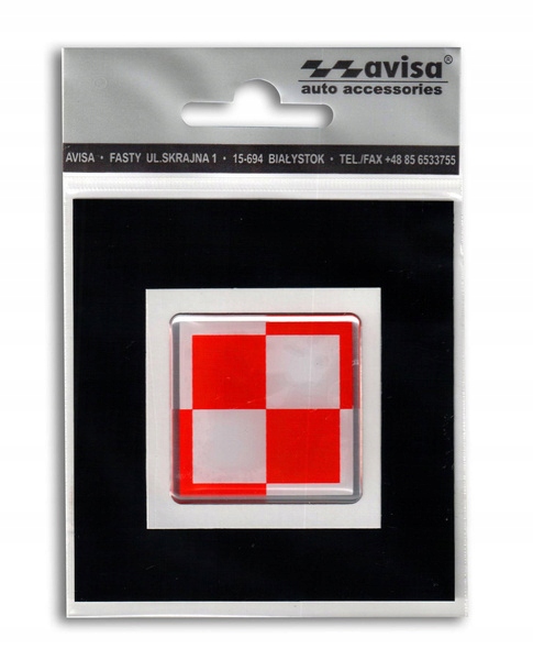 Naklejka Szachownica Biało Czerwona 3D Naklejka