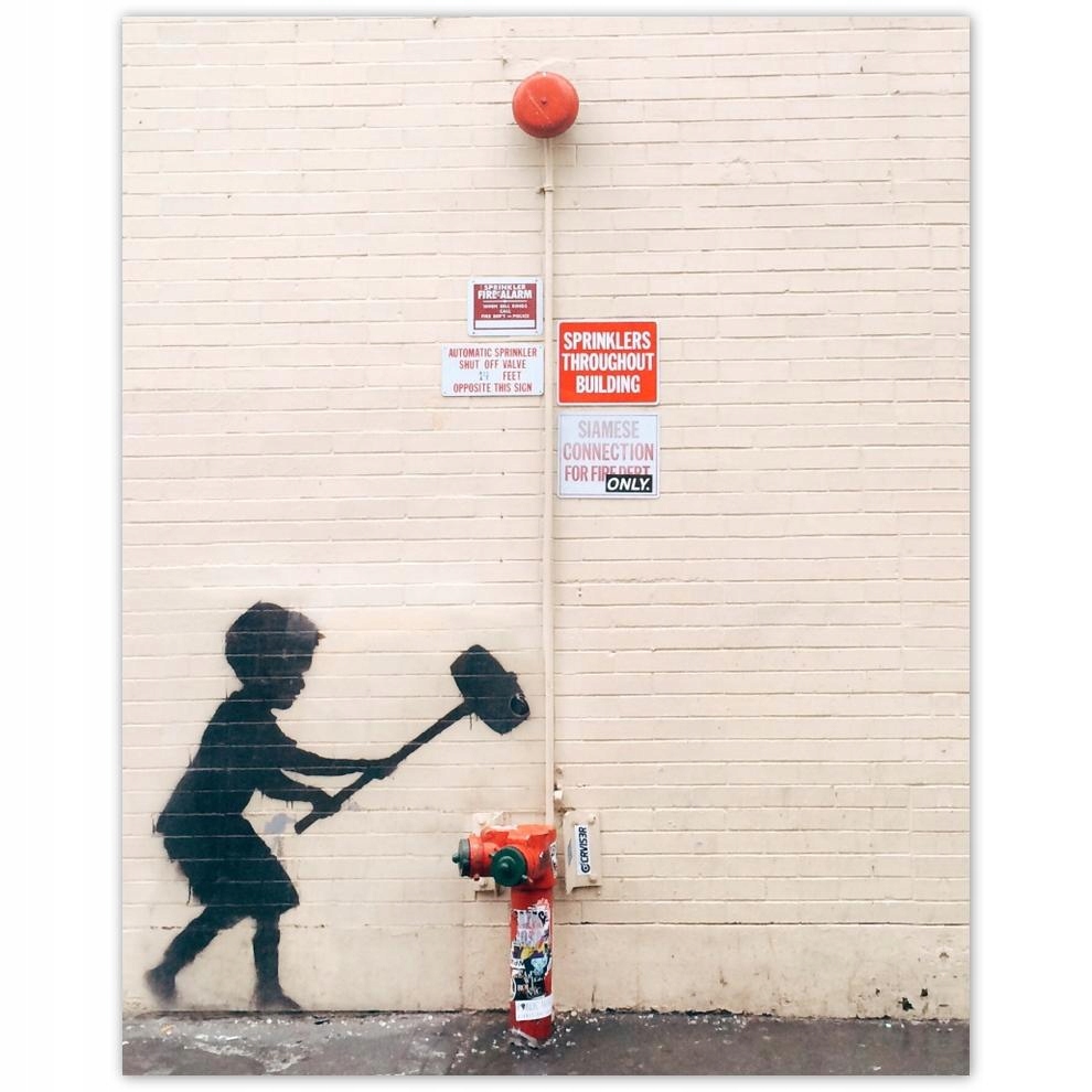 

Plakat 40x50 Banksy Hydrant Graffiti