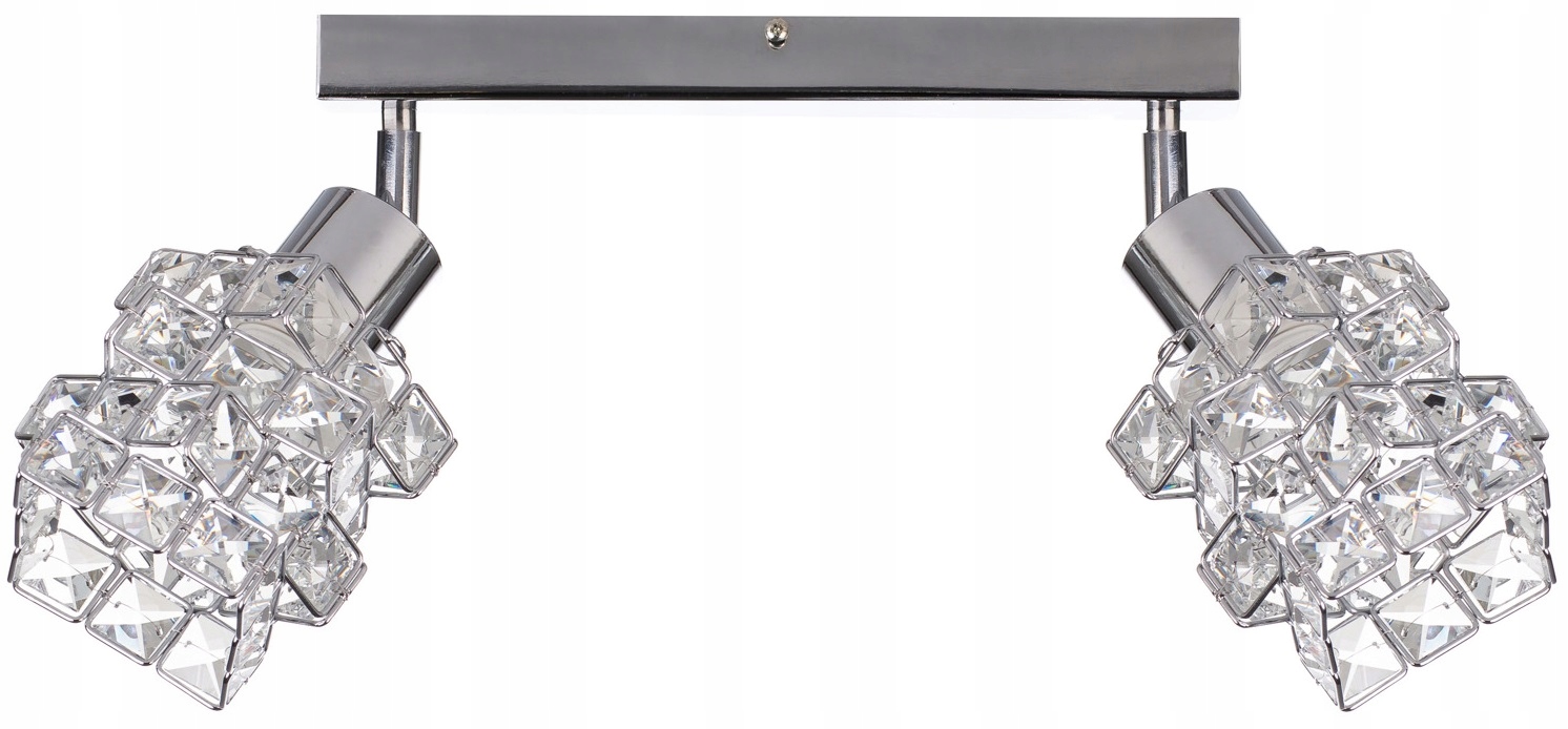 

Lampa Wisząca Chrom Kryształki Diamenty plafon led