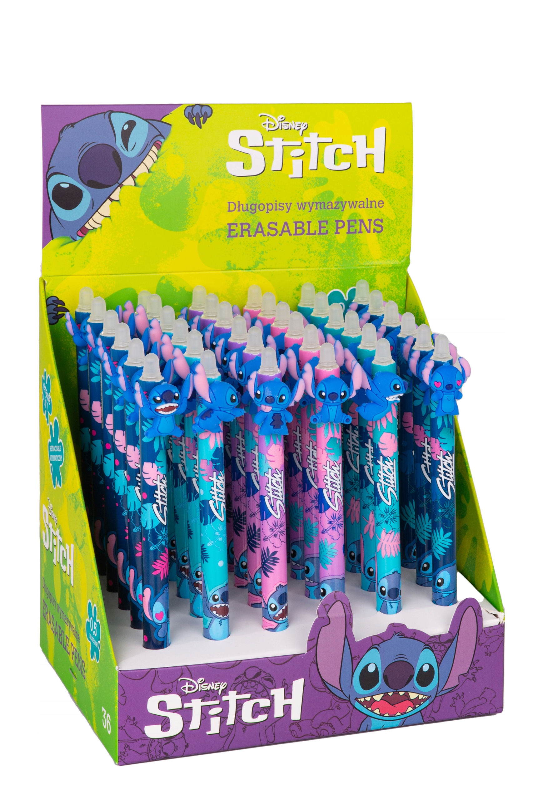 Coolpack Długopis zmazywalny ścieralny Disney Stitch zestaw 6 sztuk Stich Informacje dodatkowe ścieralny tusz