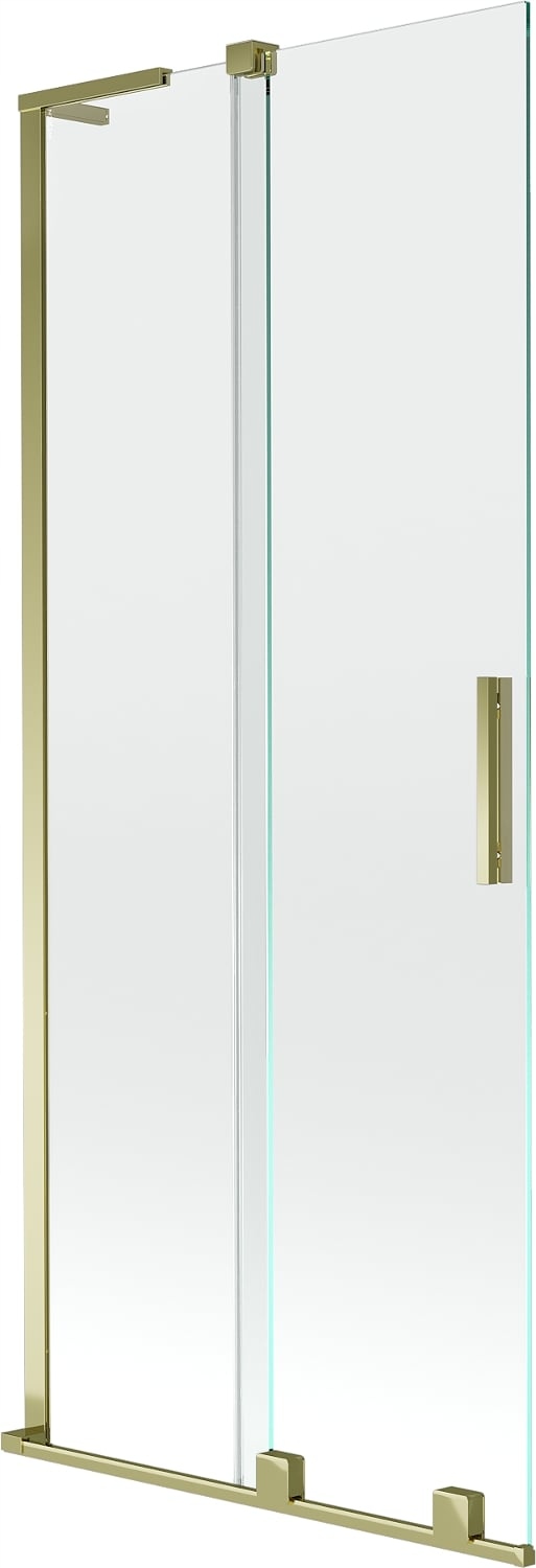 Mexen Velar L posuvná vana paravan 85x150cm, transparentní, zlatá