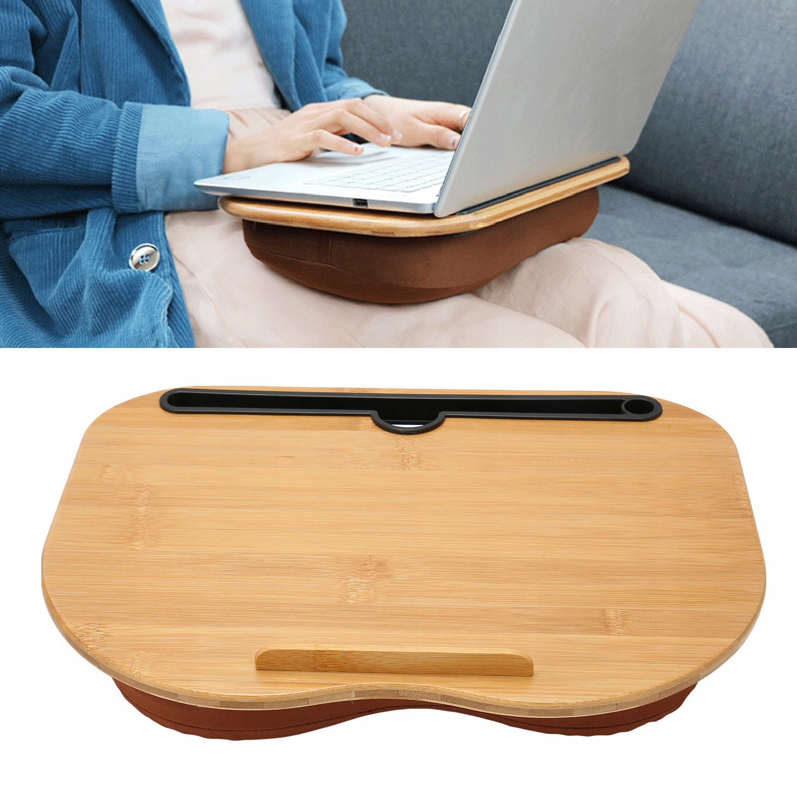 PRZENOŚNE BIURKO KOMPUTEROWE Z PODUSZKĄ Marka bez marki