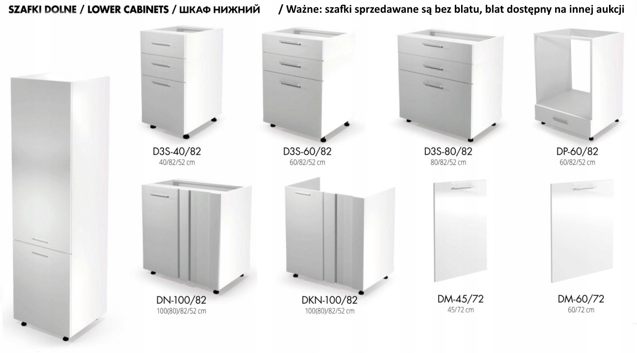 OD RĘKI Halmar VENTO Szafka Kuchenna G-25/72 górna Liczba szuflad Brak