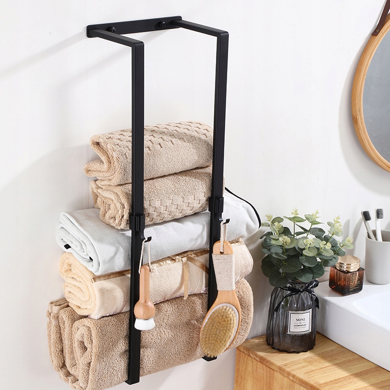 Věšák na ručníky namontovaný na stěnu 70 cm