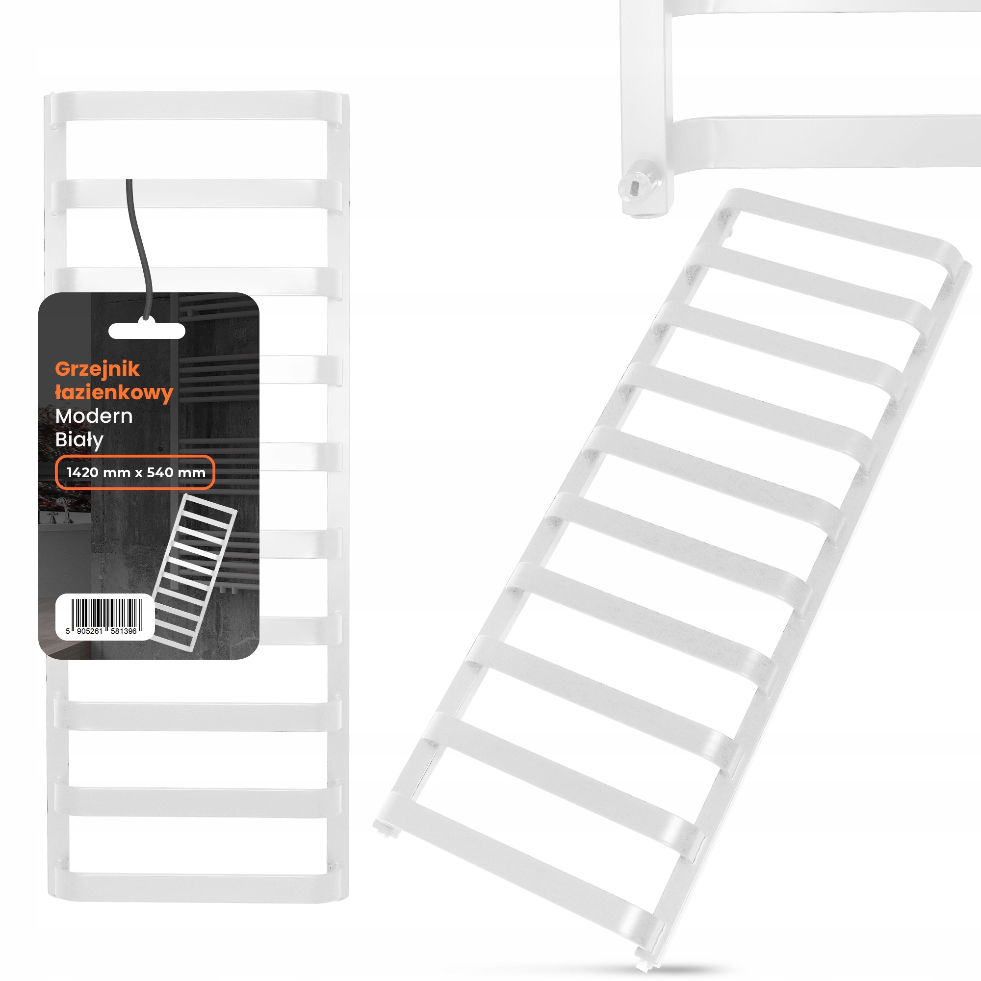 Ohrievač Radiátor Kúpeľňový Rebrík 1420 x 540 Stenový Rebrík B 2G-T