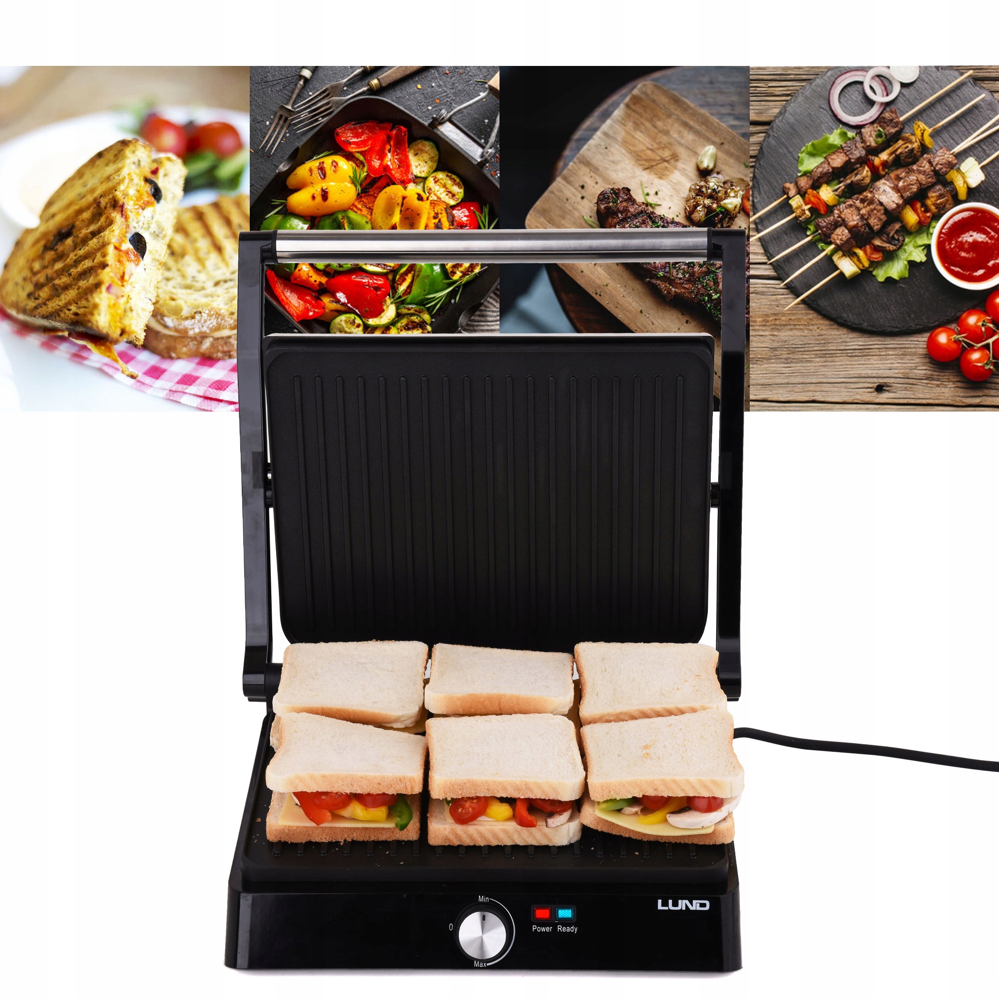 OPIEKACZ TOSTER GRILL DO MIĘS RYB KANAPEK 2200 W idealny do kuchni Model TOSTER OPIEKACZ DO KANAPEK