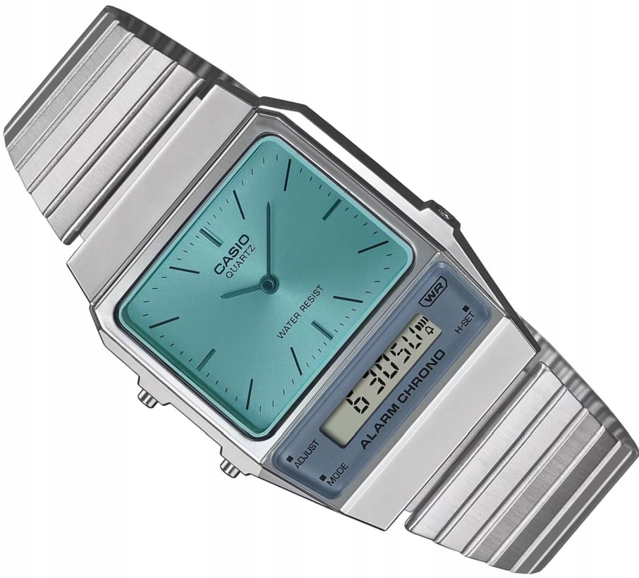 Originální Hodinky Casio AQ-800EC-2A, Klasika, Vintage Styl S Modrým Ciferníkem