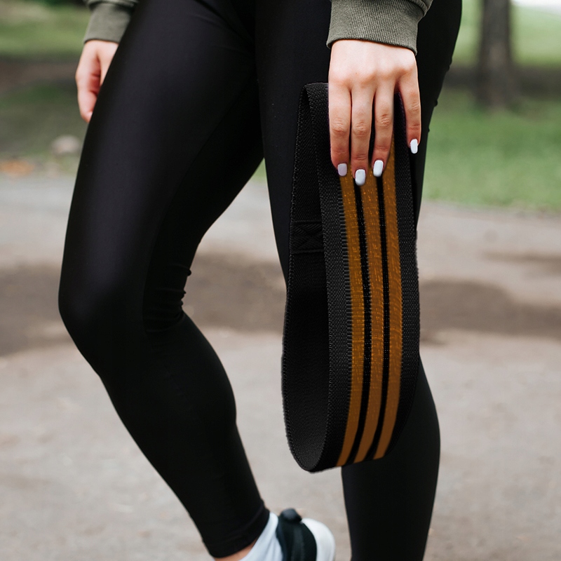 Guma Taśma Materiałowa Hip Band do rozciągania fit Kolor dominujący róże i fiolety