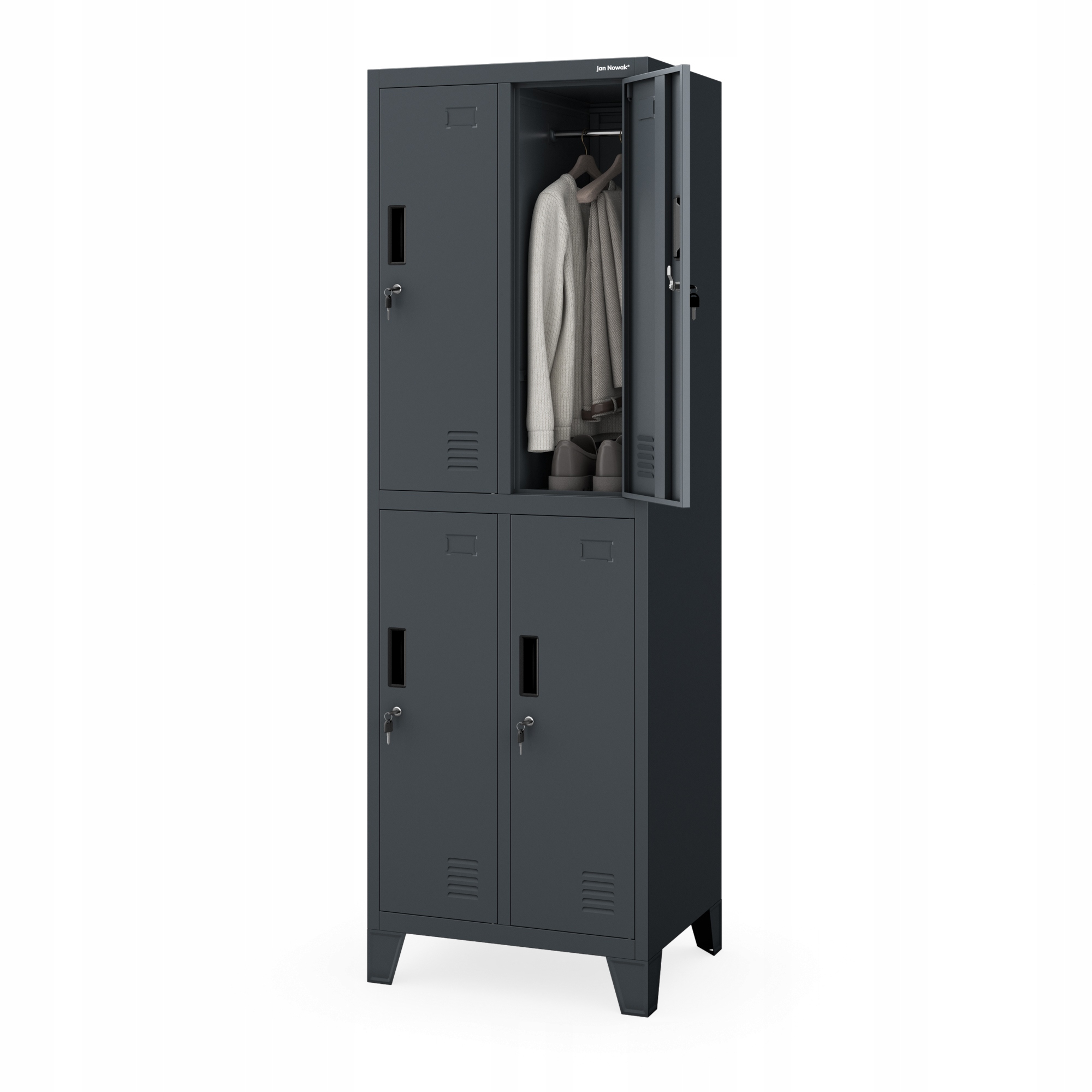 Jan Nowak Sociální skříňka Bozp Pracovní 4 Schránky Bartek 2 Plus Antracit