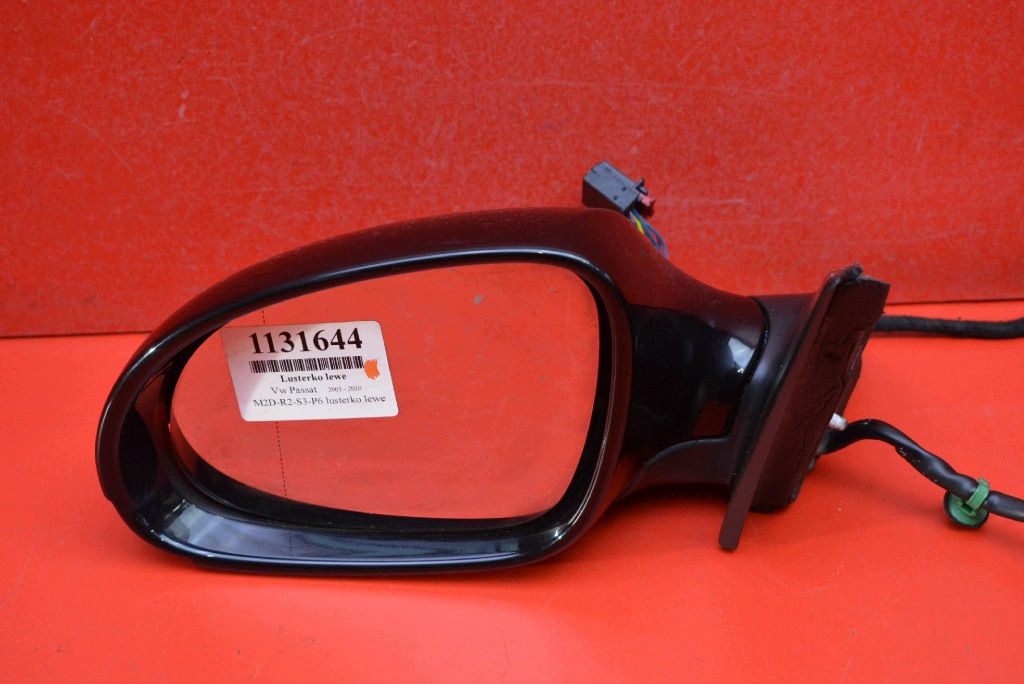 mirror left black, EU 010880 VW PASSAT B6 05-10 13 PIN