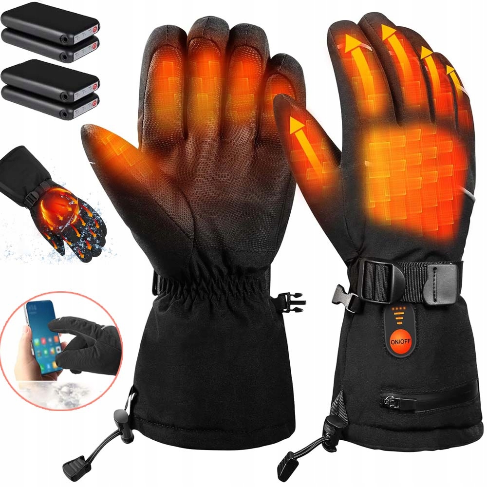 Podgrzewane Rękawice Elektryczne Na Zewnątrz Wodoodporny Wiatroszczelne