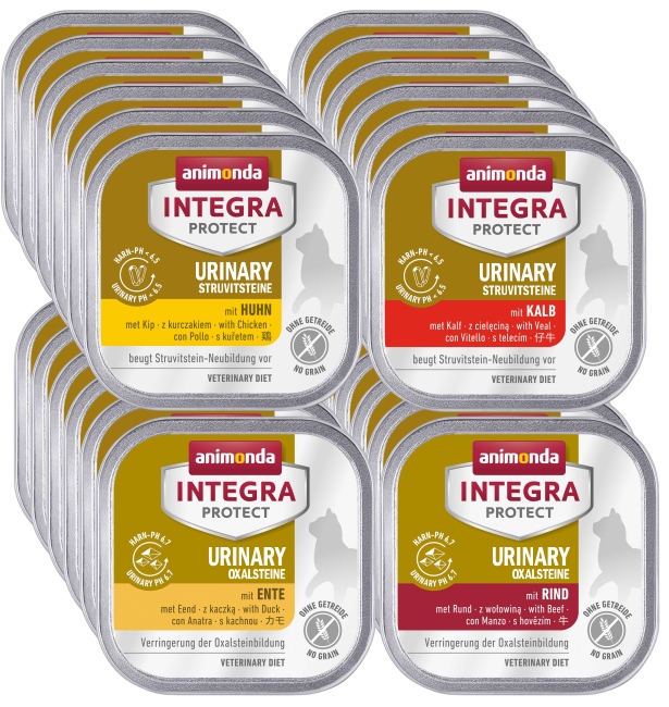 Animonda Integra Urinary Struvite Oxal 24x100g MIX 4 příchutí