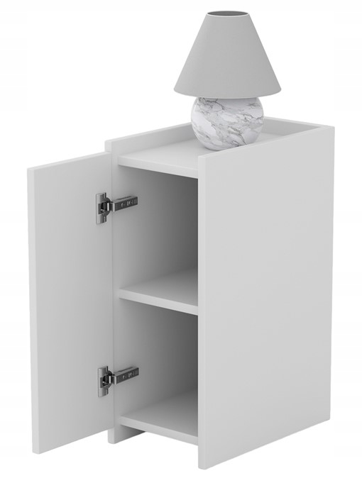 Konferenčný stolík bočný pomocník biela skrinka kontajner Narrow biela obývacia izba