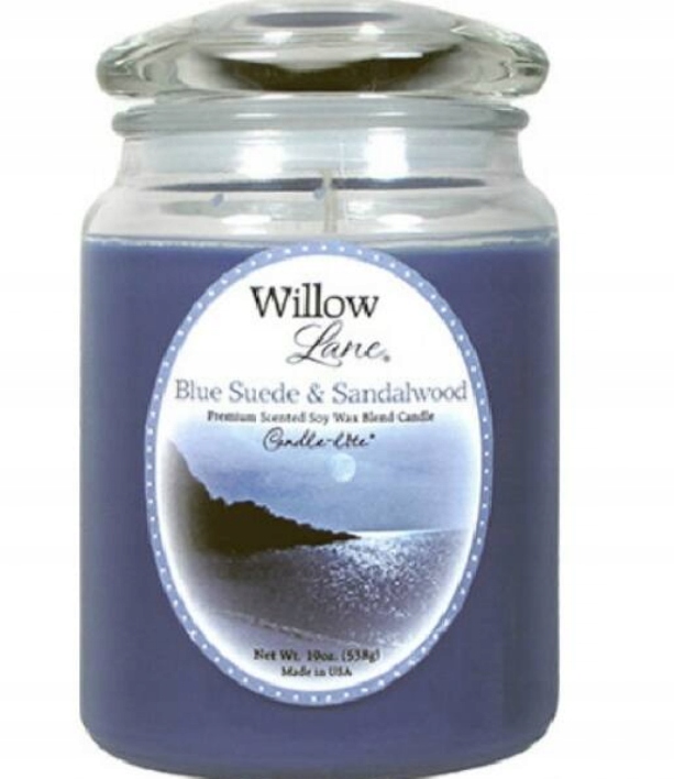 Přírodní Sójová Svíčka Willow Blue Suede&sandalwood