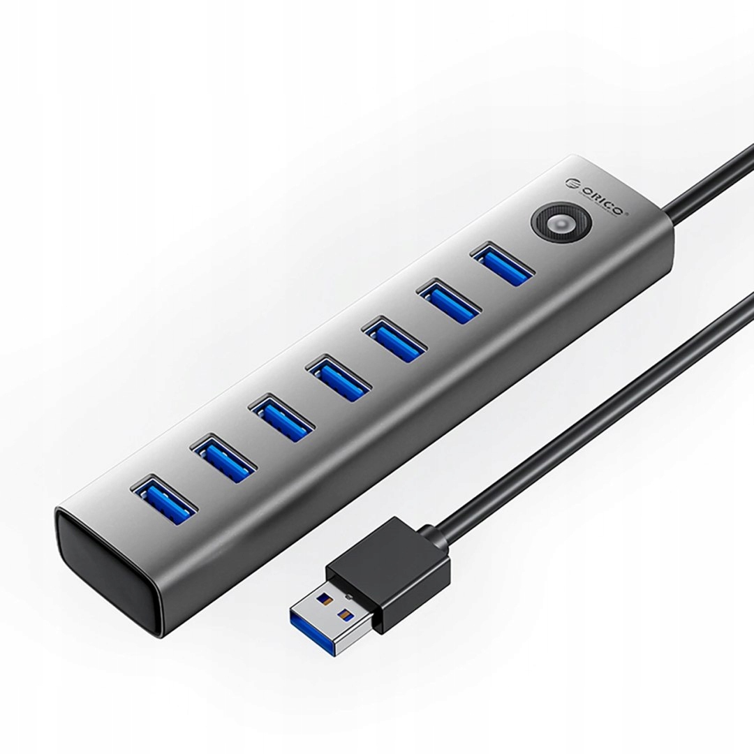 Hub Orico CL7U-U3 7x Usb-a 3.0 Usb-c 5V/3A 1m szary