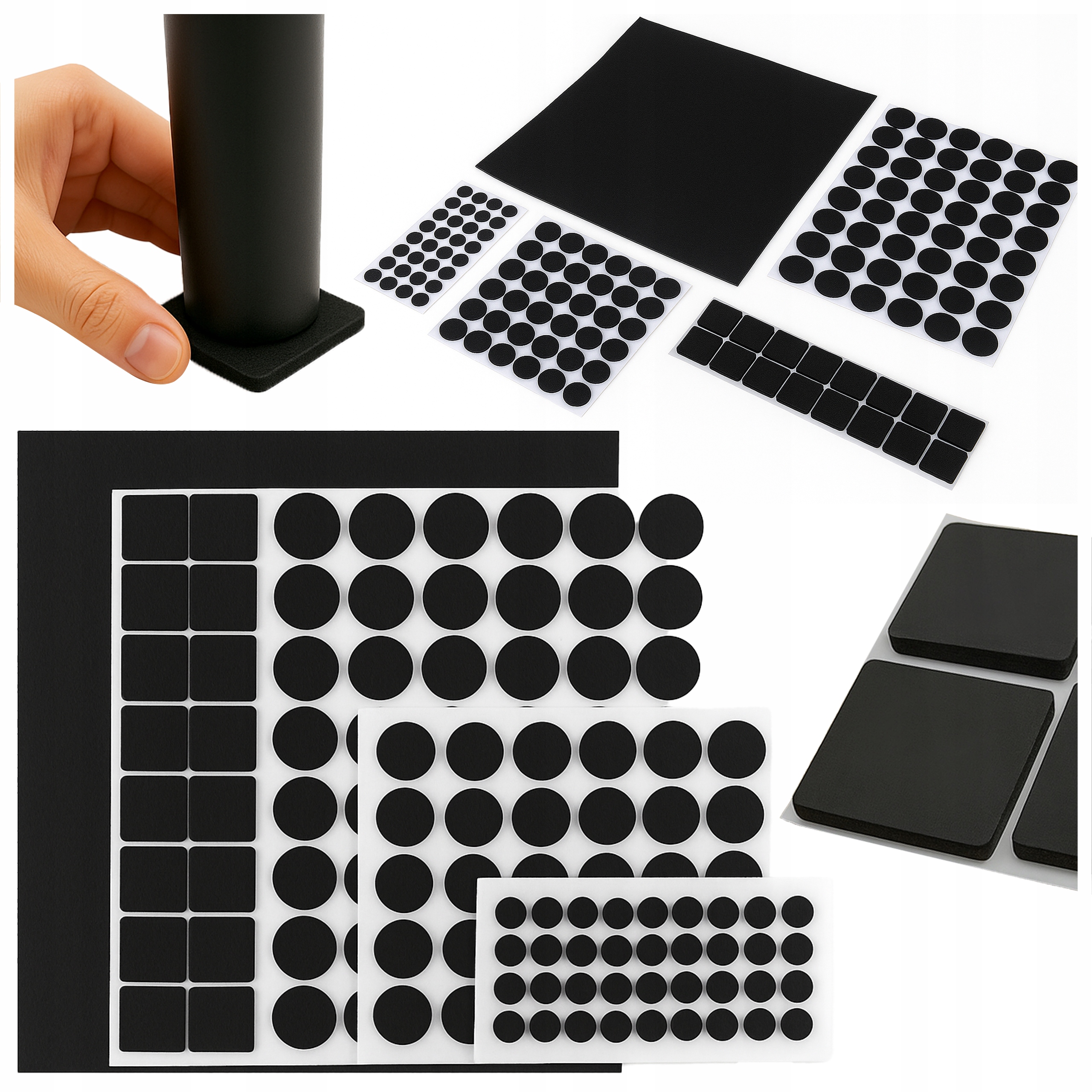 ВОЙЛОЧНЫЕ ПОДУШЕЧКИ ДЛЯ СТУЛЬЕВ, МЕБЕЛЬНЫЕ НОЖКИ, НАБОР ИЗ 133 ШТ., ВОЙЛОК