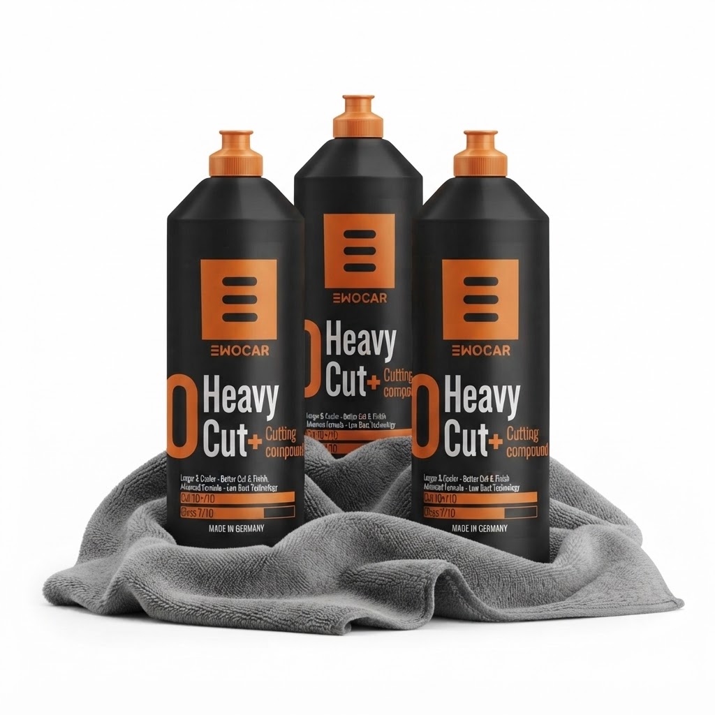 Ewocar Heavy Cut+ 3x 1L Veľmi silne rezná leštiaca pasta mikrovlákno