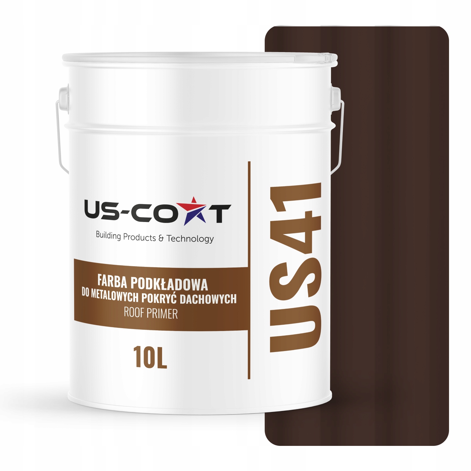 Základná Farba Na Strechu Kovové Krytiny Čokoládovo Hnedá RAL8017 10L Matná