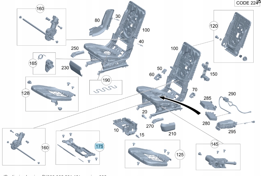 Silnik elektryczny fotela kierowcy Mercedes (01)