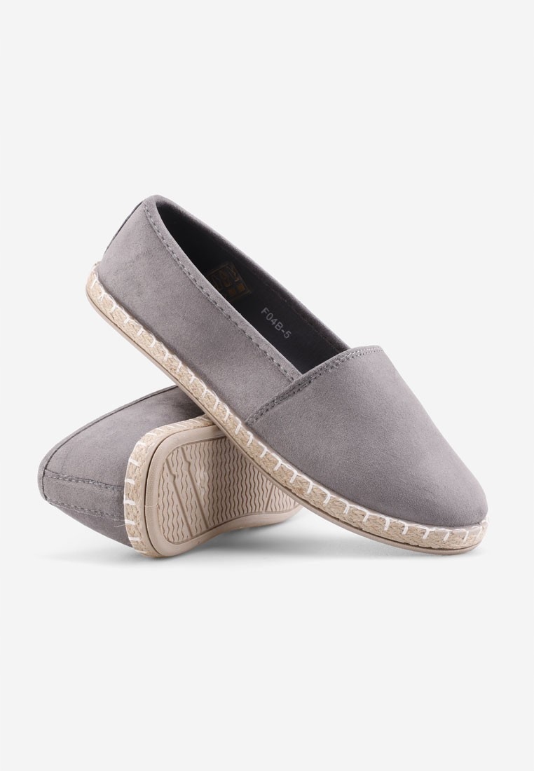 SZARE ESPARDYLE DAMSKIE WSUWANE PÓŁBUTY TENISÓWKI PŁASKIE WYGODNE Rozmiar 41