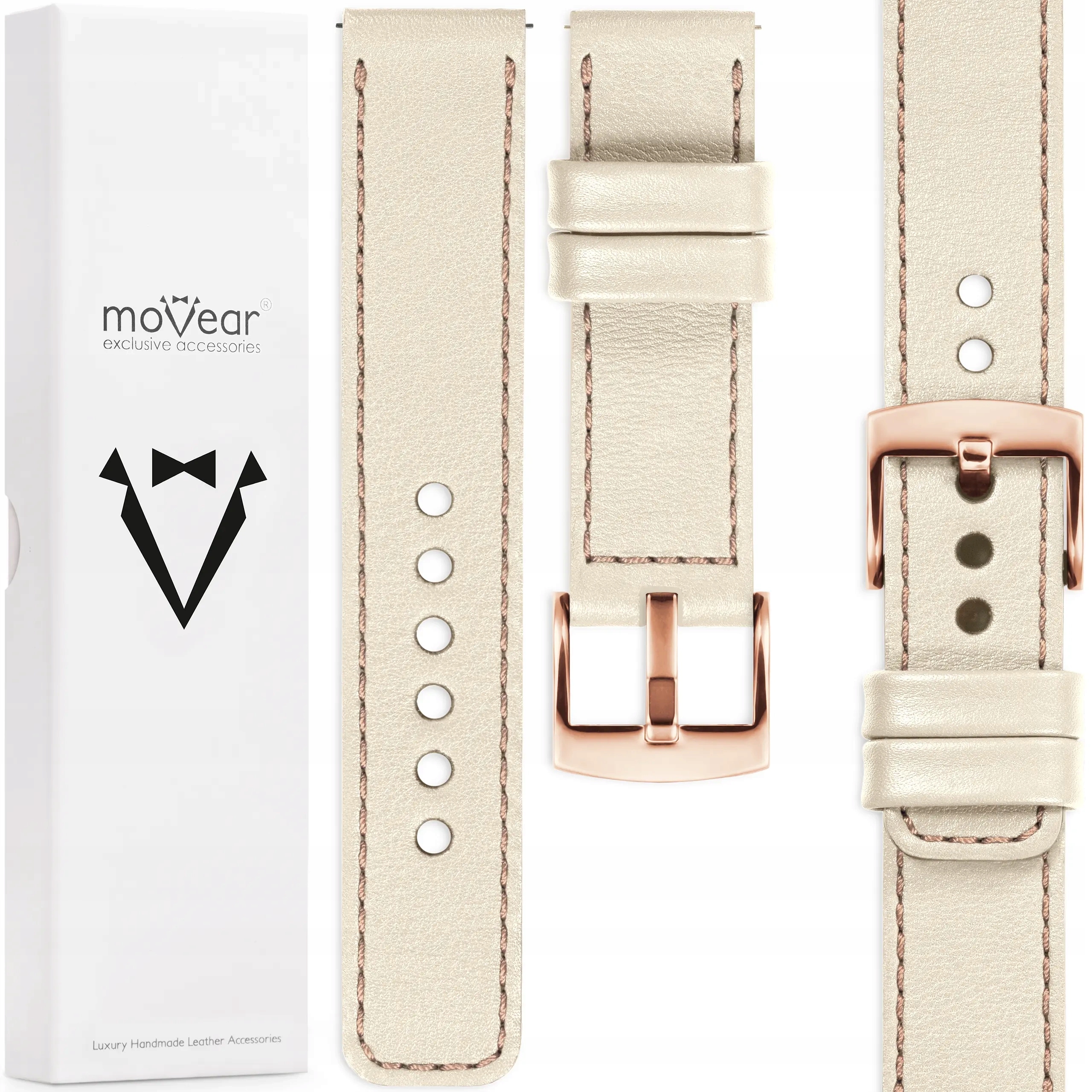 Kožený řemínek 18 mm pro Huawei Watch Gt 5 4 Pro 42/41 mm Elegantní Movear