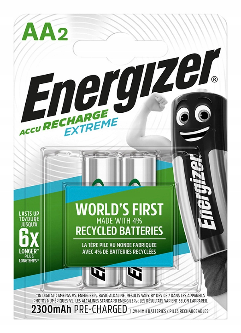 2x Akumulatorki Energizer Extreme Aa HR6 2300mAh