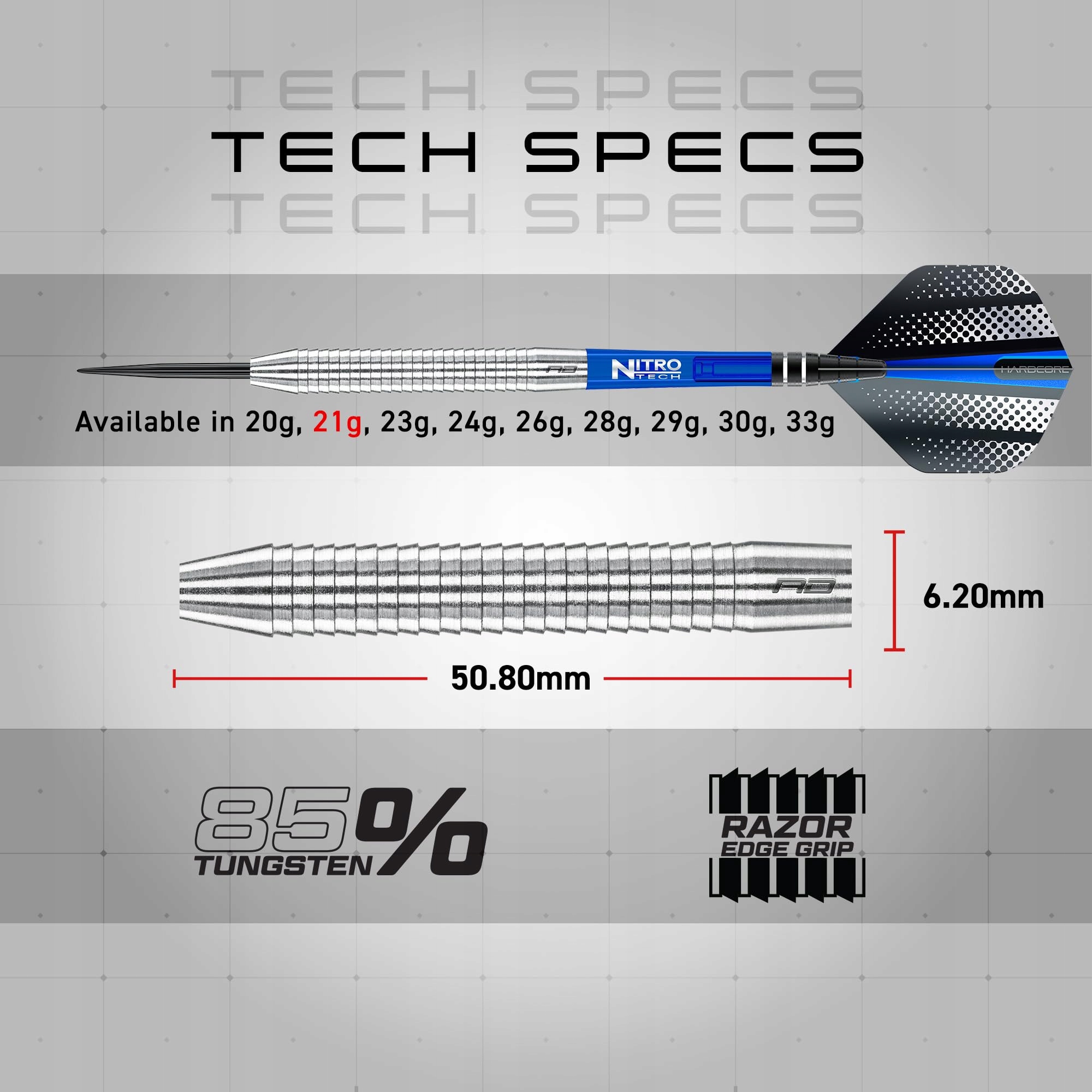 RED DRAGON Profesjonalne Rzutki Steel Darts Tungsten z Flights i Shaftami — miniatura 4
