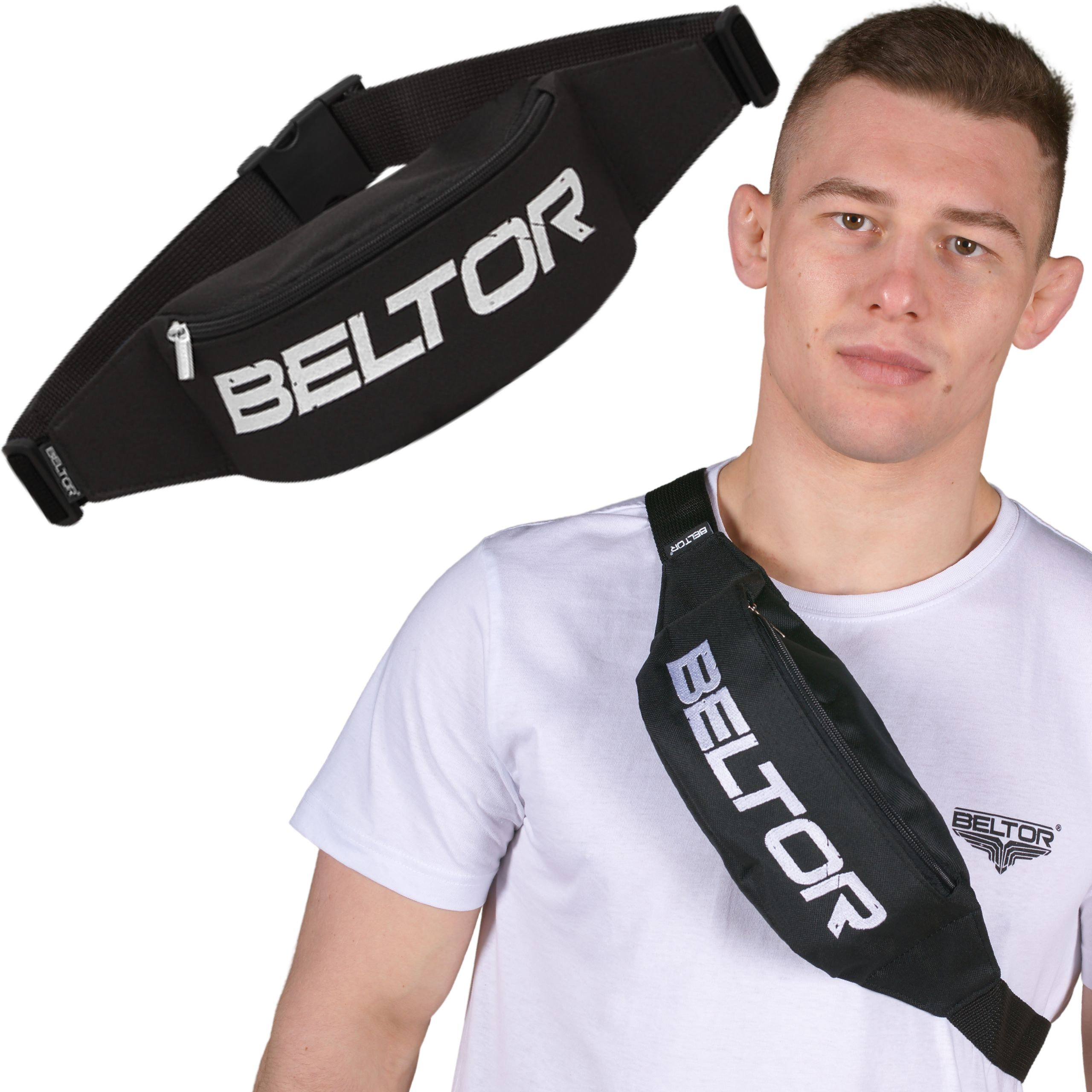 BELTOR SASZETKA NERKA BIODROWA SPORTOWA CZARNA MOTION
