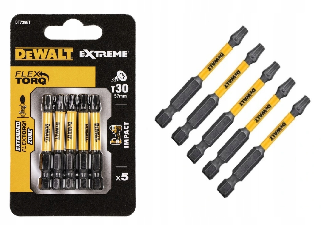 

DeWalt bity udarowe T30 50mm Torsion 5szt DT7398T