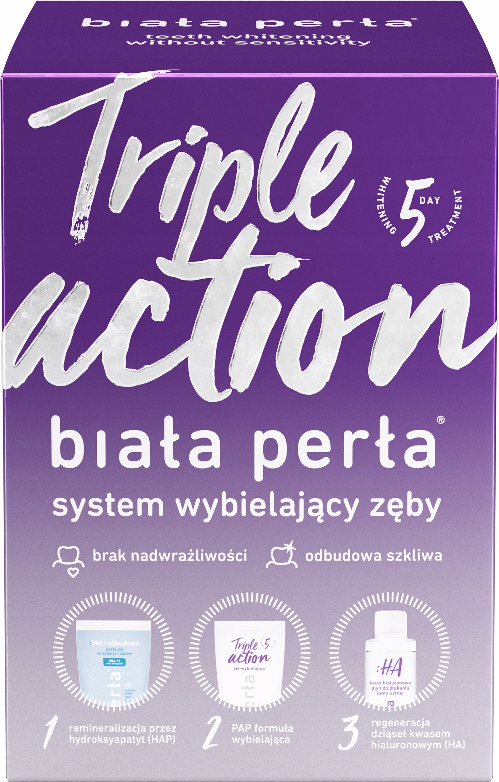 

Biała Perła Triple Action System Wybielający Zęby
