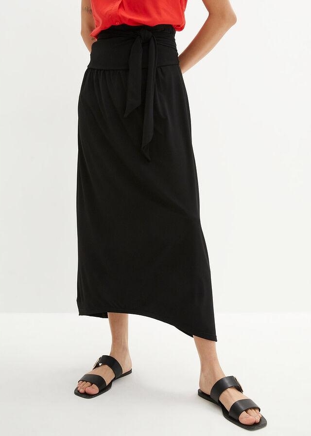 36 Bonprix SPÓDNICA 3 W 1 Z DŁUŻSZYMI BOKAMI Wzór dominujący bez wzoru