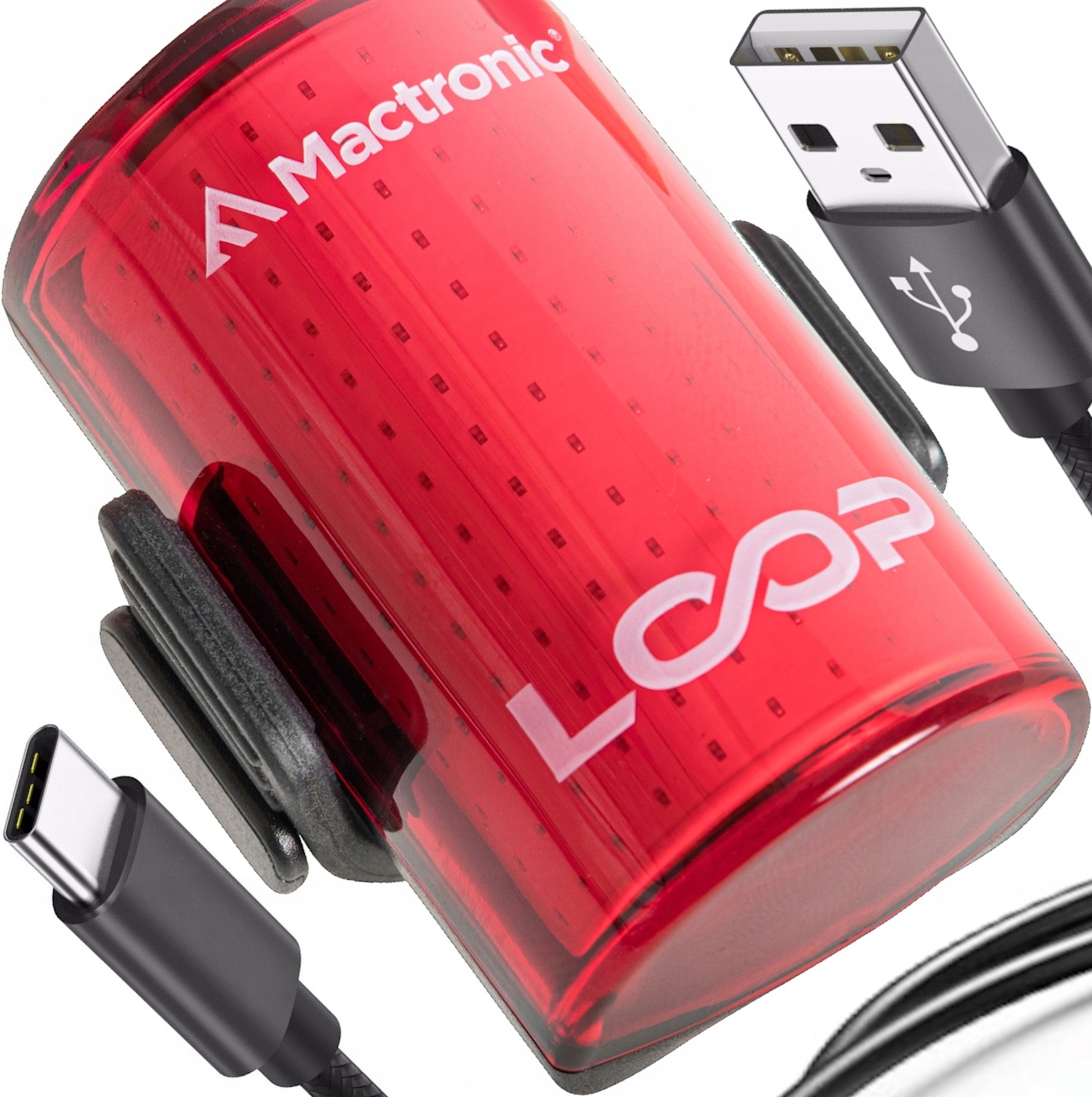 Mactronic Loop Zadní Lampa Světlo Na Kolo Cob Led Akumulátorová 25 lm