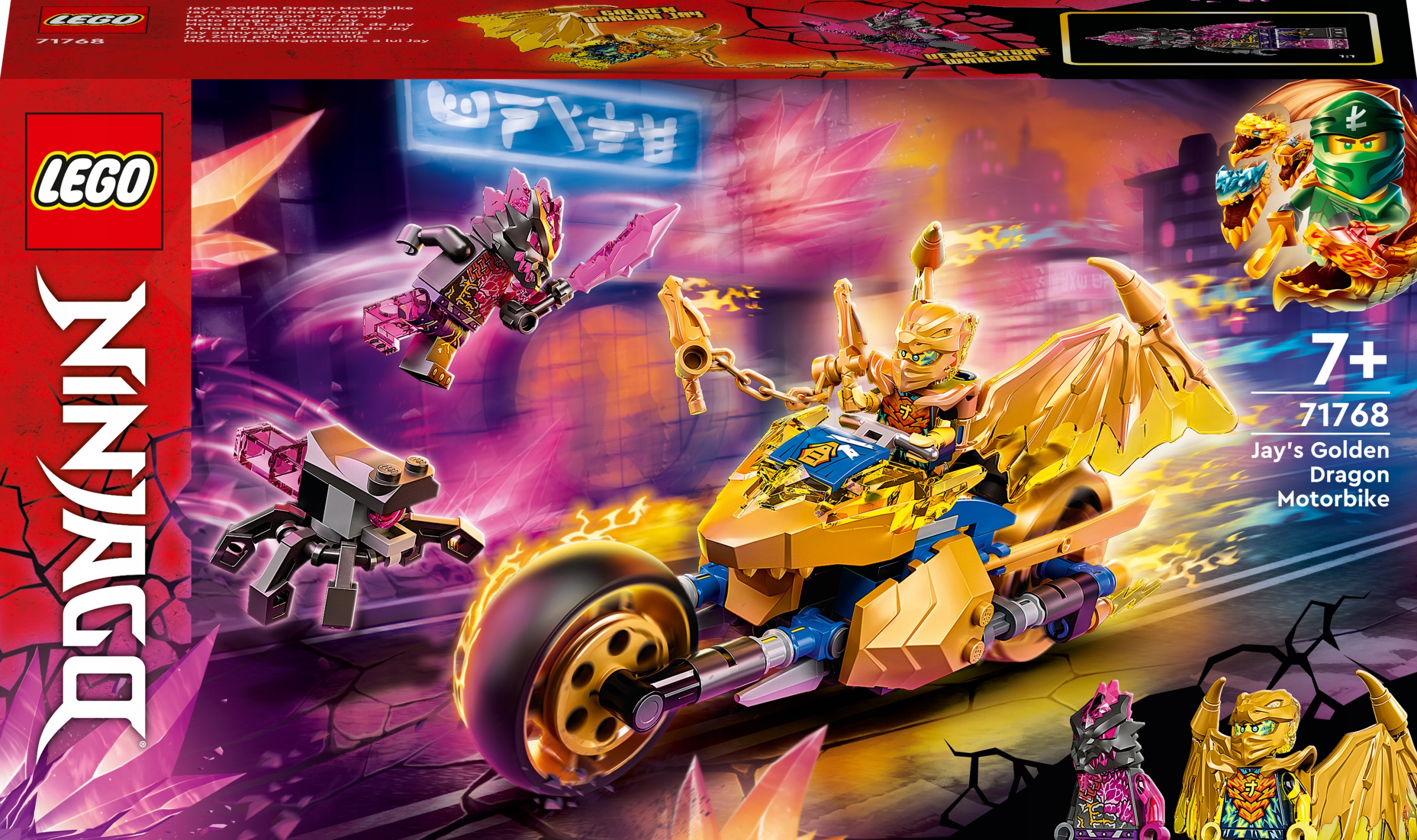

Lego Ninjago Złoty smoczy motocykl Jaya 71768