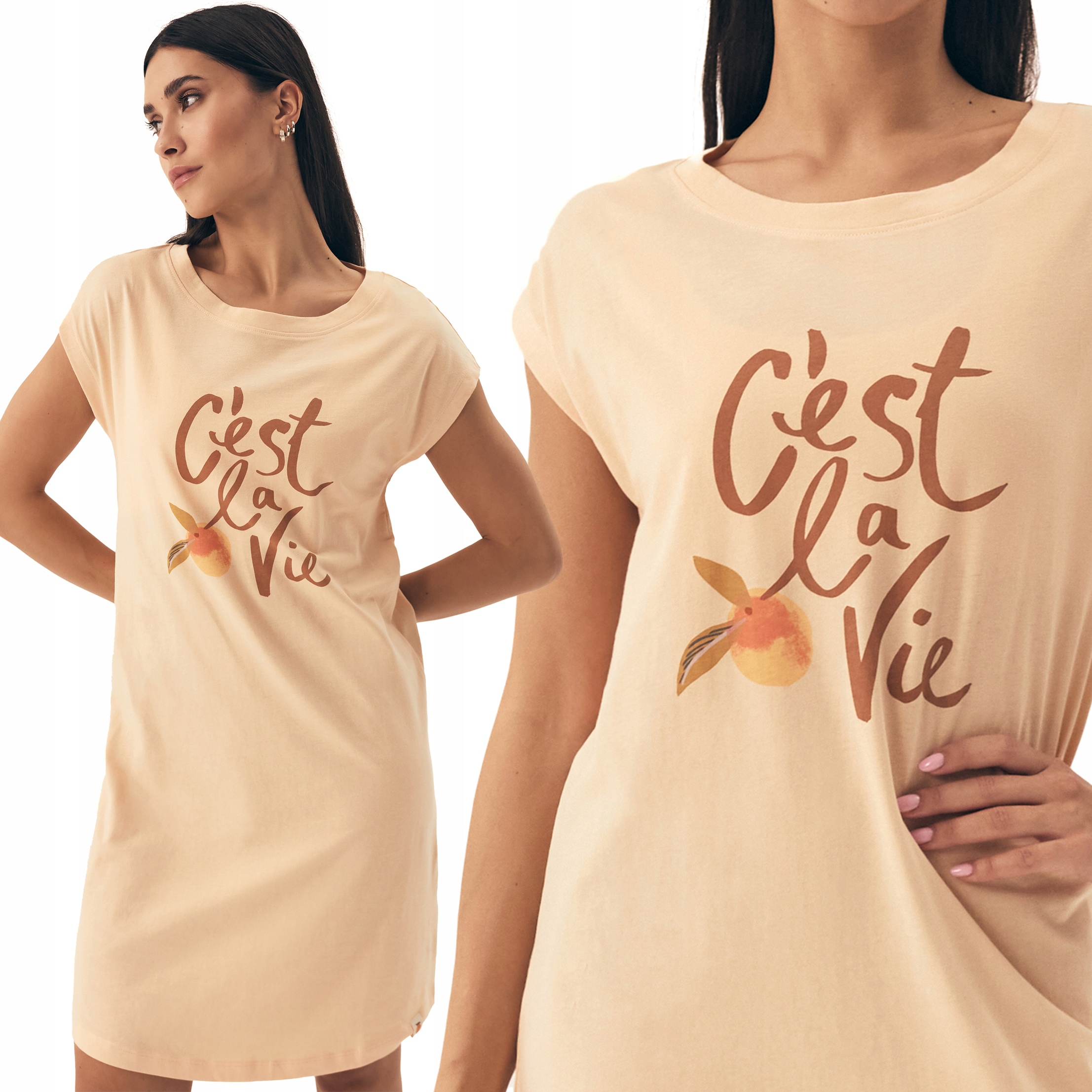 Košile Noční Henderson Naranja tričko na spaní 100% Bavlna XXL