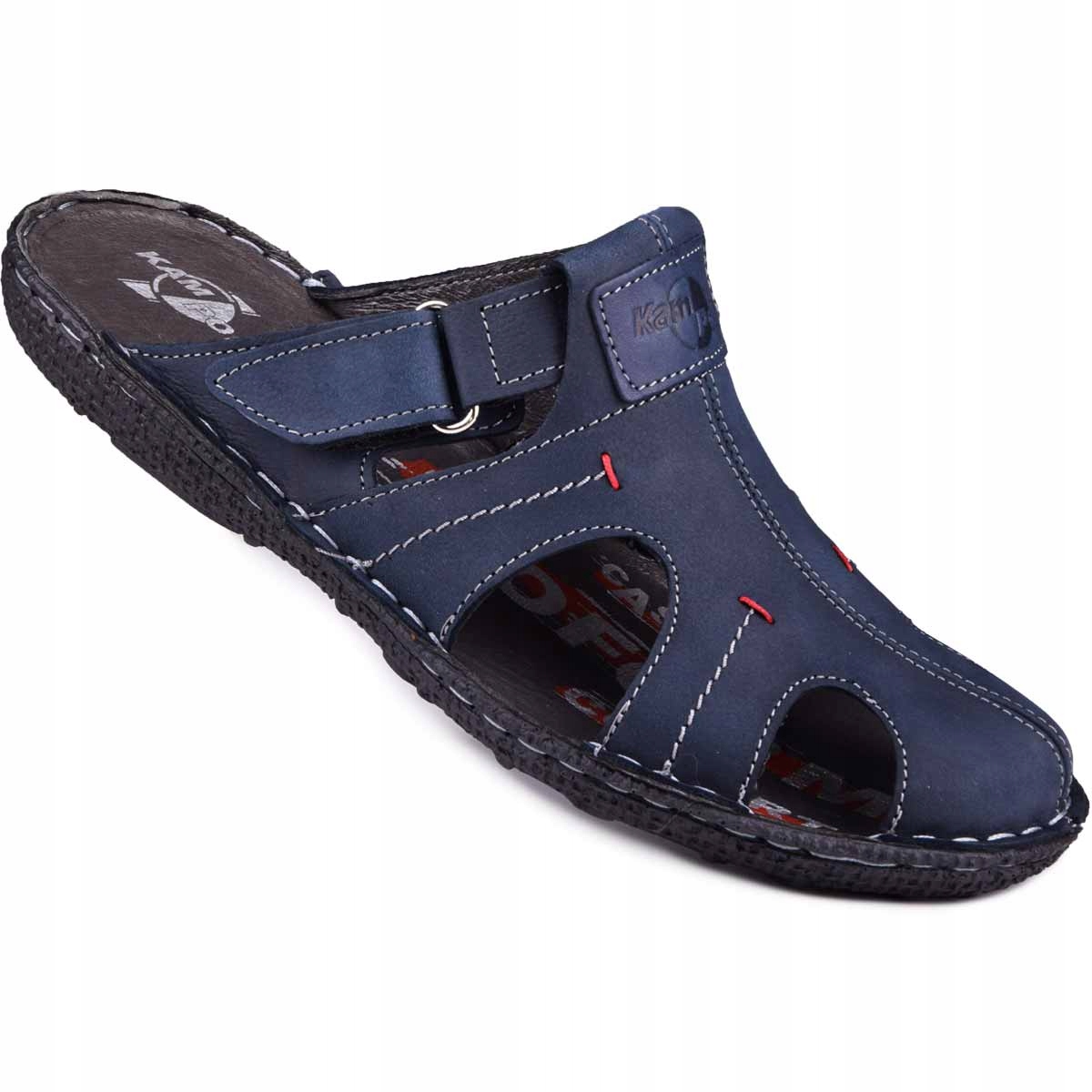 Papuče pánské kožené kryté prsty žabky vel.42