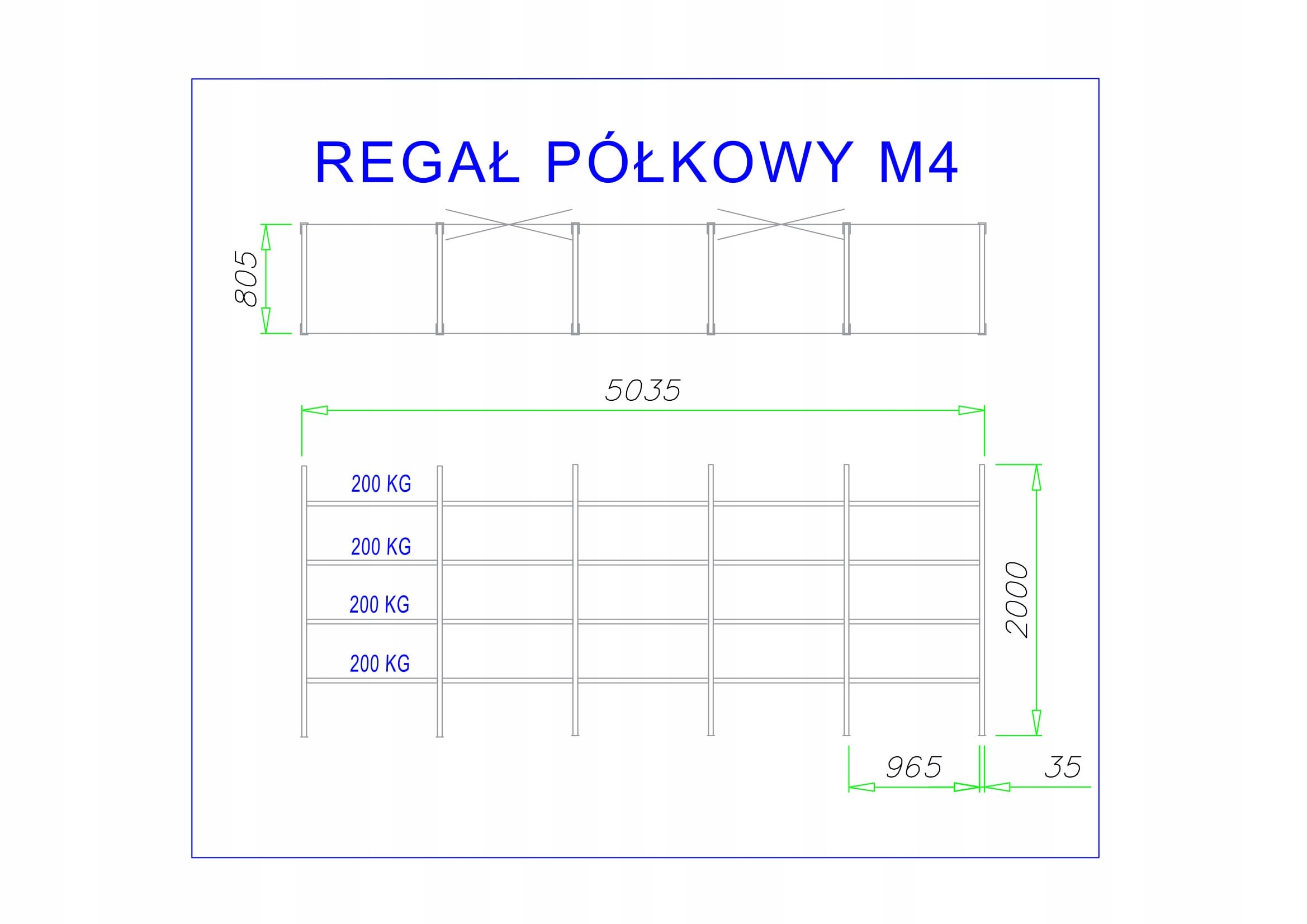 Стеллаж для хранения M4-металл-20 полок-HIT