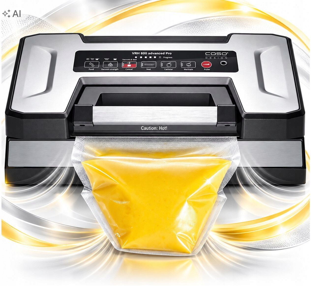 Caso Vrh 800 Advanced Pro Vakuová svářečka Balicí stroj Sous Vide 20 l/min