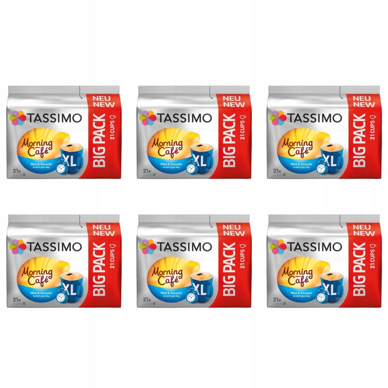 Kapsułki Tassimo Morning Cafe Mild&Smooth 5+1 opakowanie [126 kaw]