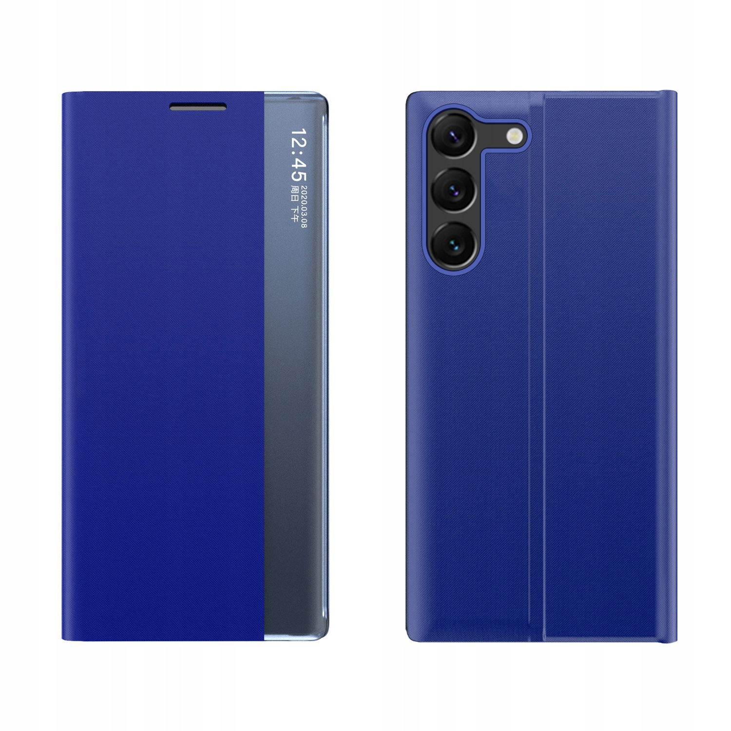 Etui pokrowiec do Samsung S24+ z magnetyczą klapką New Sleep View Case nieb