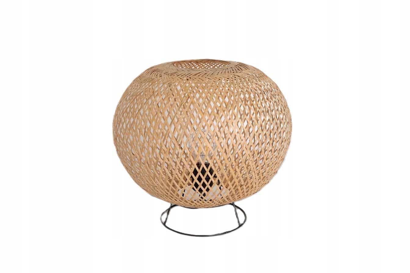Stolová lampa Boho Styl Prírodná bambusová Tienidlo 1xE27 Dekoratívna