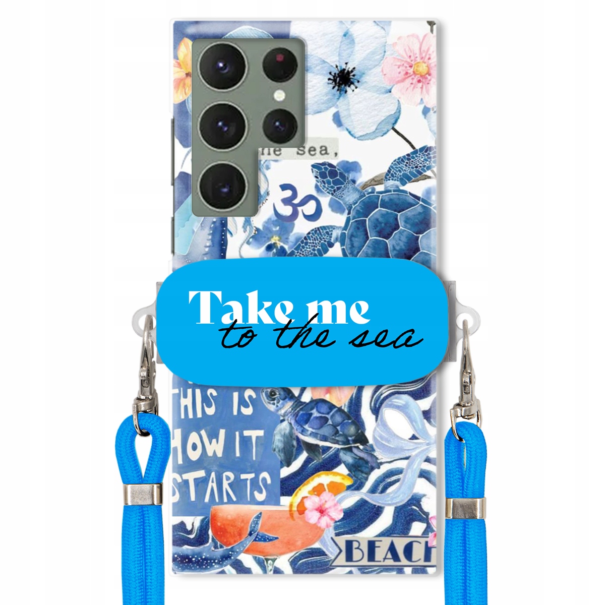 Puzdro pre Samsung S23 Ultra Premium Vodítko Blue Držiak Take Me To The Sea