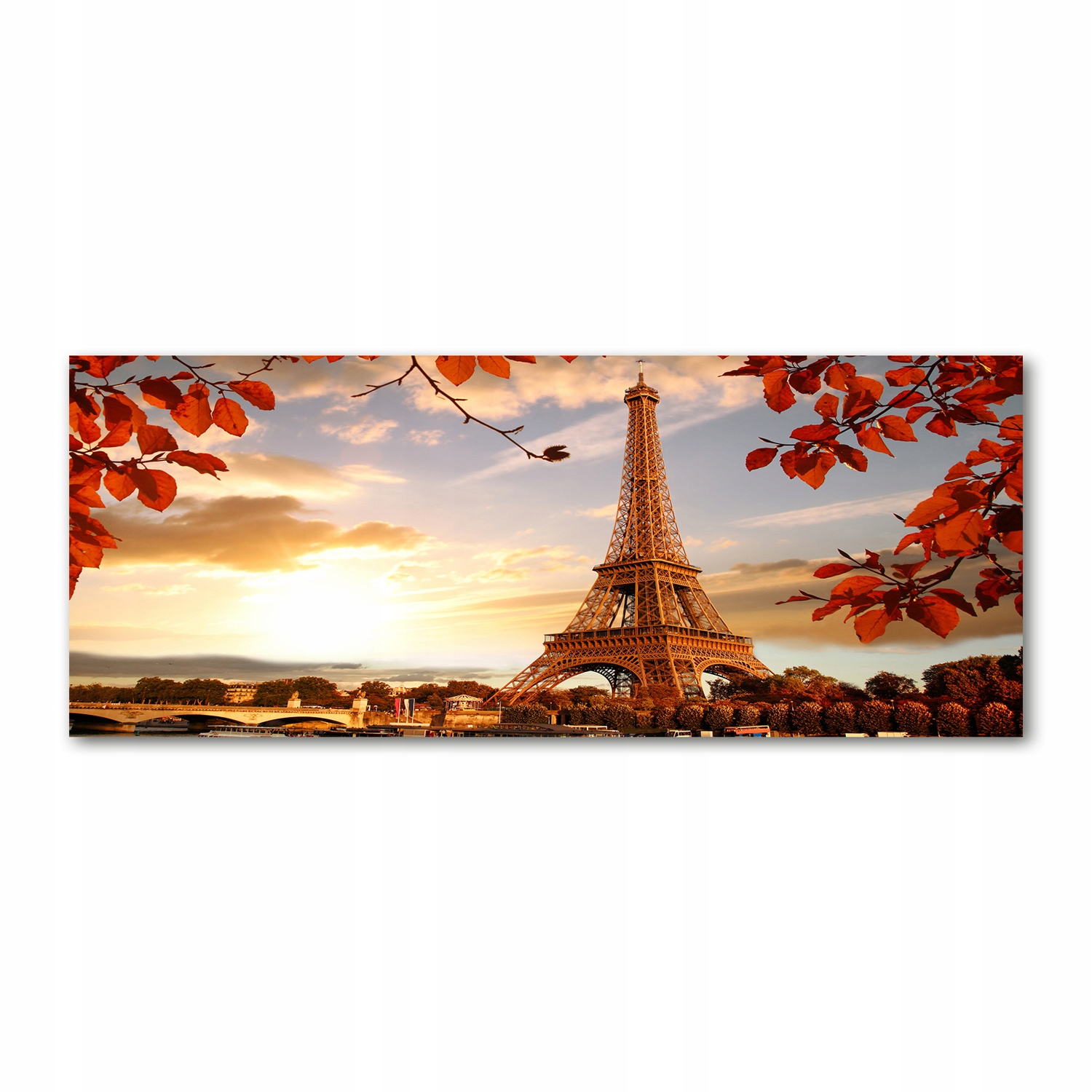 

Foto obraz szkło akryl Wieża Eiffla Paryż 125x50cm